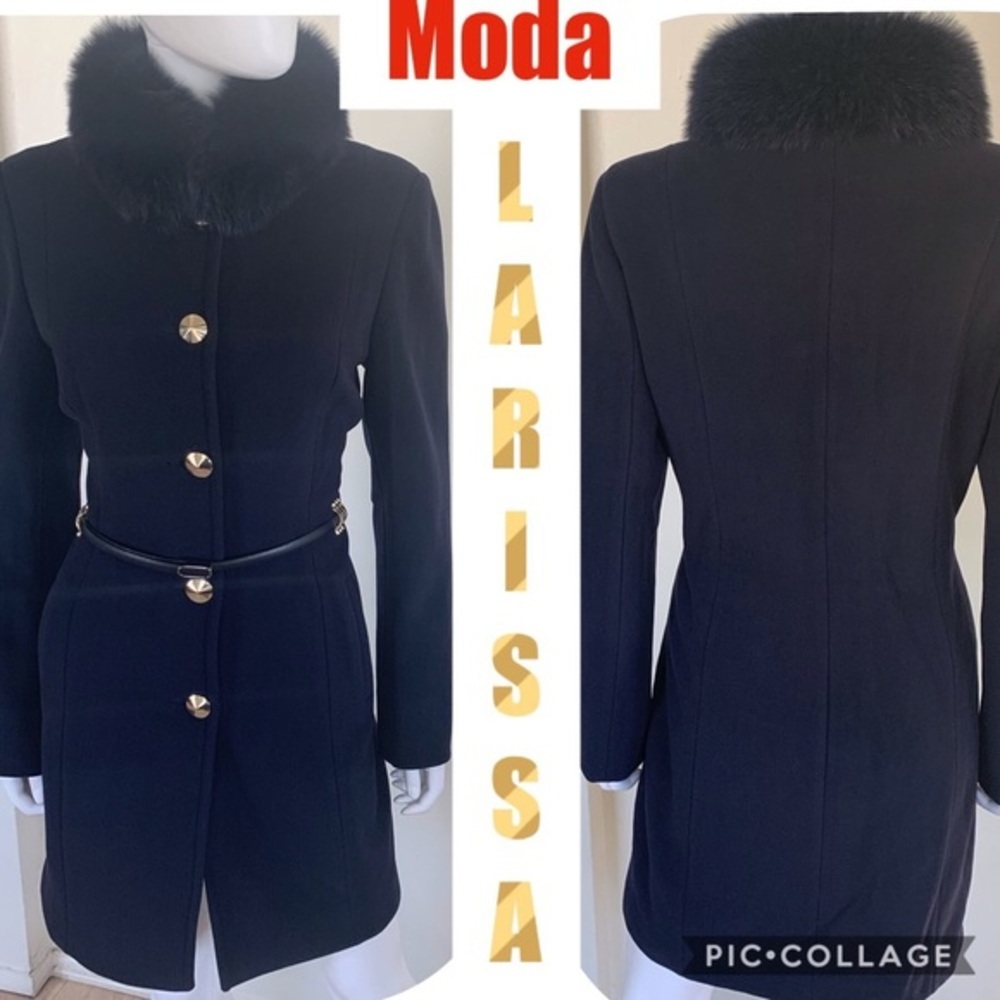 New Woman's Removable Raccoon Fur‎ Collar Coat